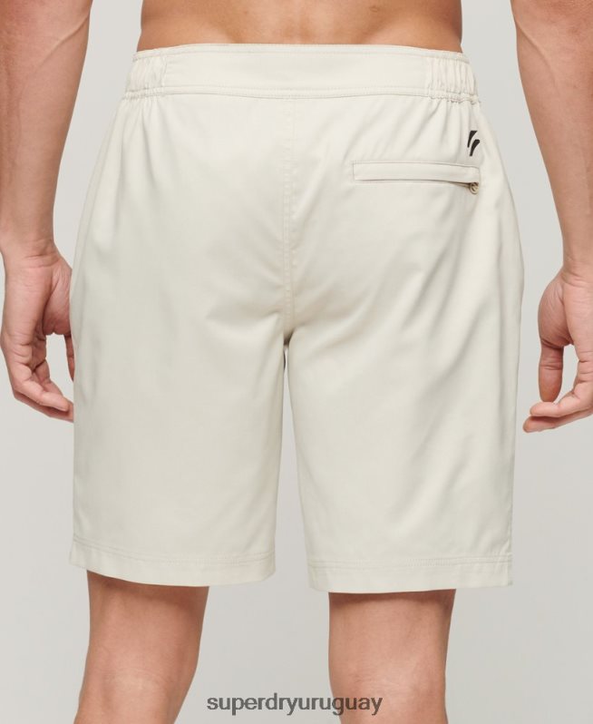 uy Superdry hombres shorts de baño reciclados con ropa deportiva beige DT2N8Z41 ropa
