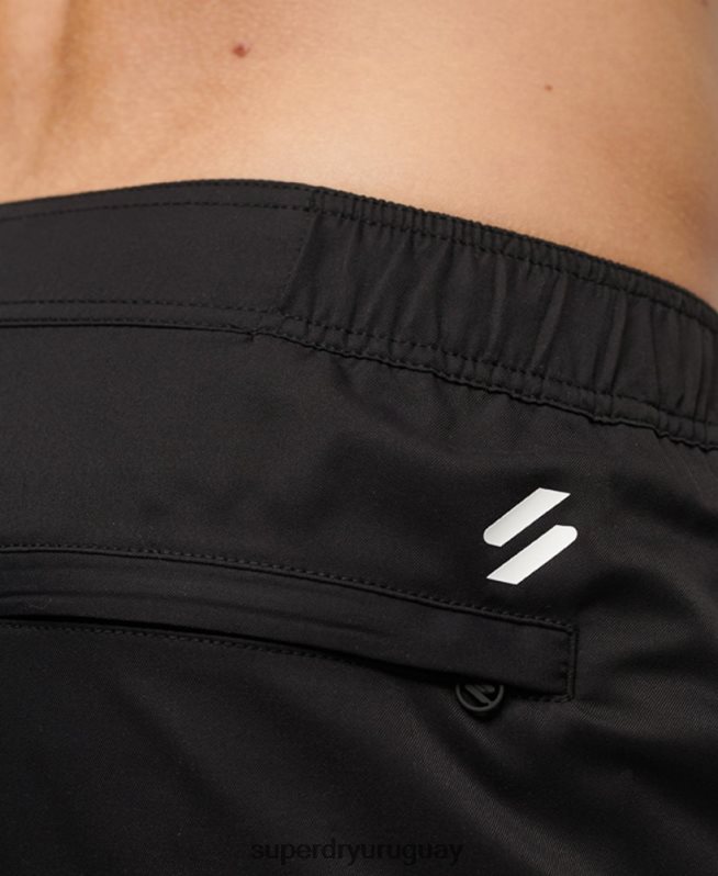 uy Superdry hombres shorts de baño reciclados con ropa deportiva negro DT2N8Z57 ropa
