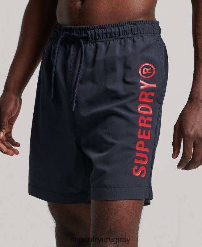 uy Superdry hombres shorts de baño reciclados core sport de 17 pulgadas Armada DT2N8Z392 ropa