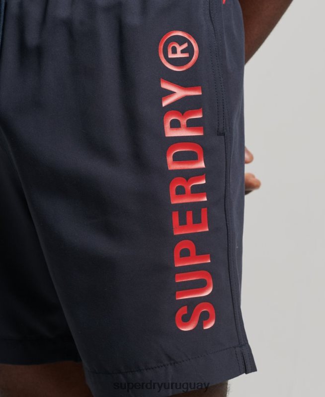 uy Superdry hombres shorts de baño reciclados core sport de 17 pulgadas Armada DT2N8Z392 ropa