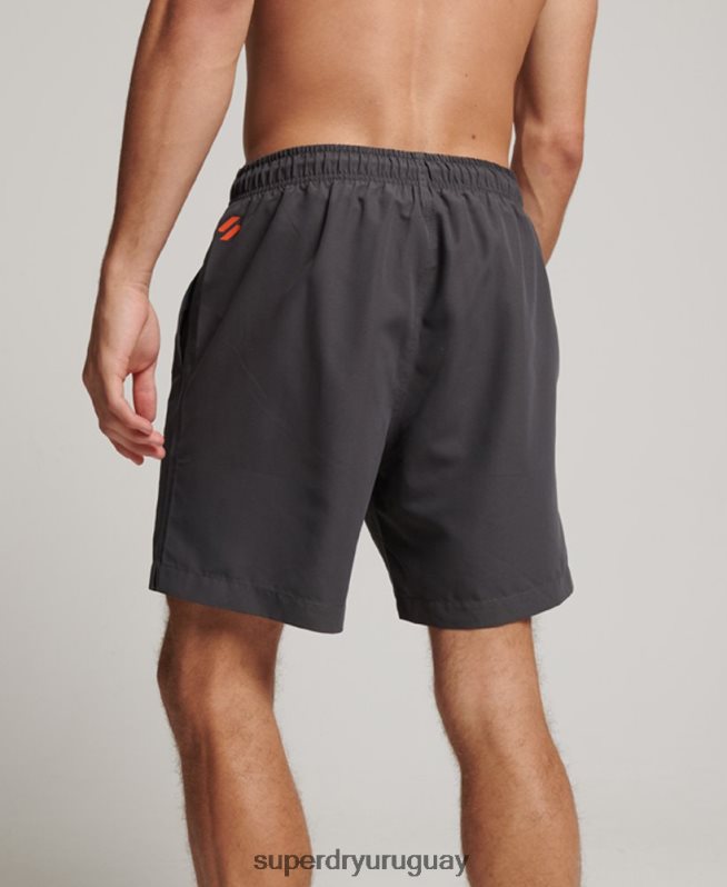 uy Superdry hombres shorts de baño reciclados core sport de 17 pulgadas gris oscuro DT2N8Z385 ropa