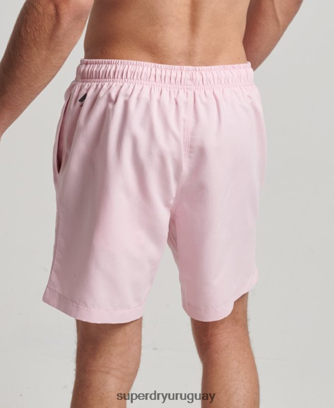 uy Superdry hombres shorts de baño reciclados core sport de 17 pulgadas rosa DT2N8Z405 ropa