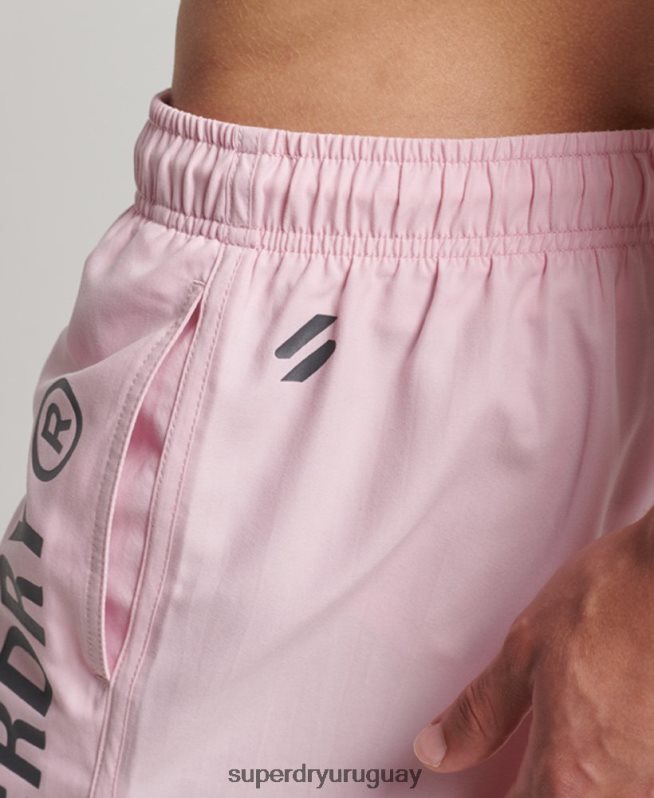 uy Superdry hombres shorts de baño reciclados core sport de 17 pulgadas rosa DT2N8Z405 ropa
