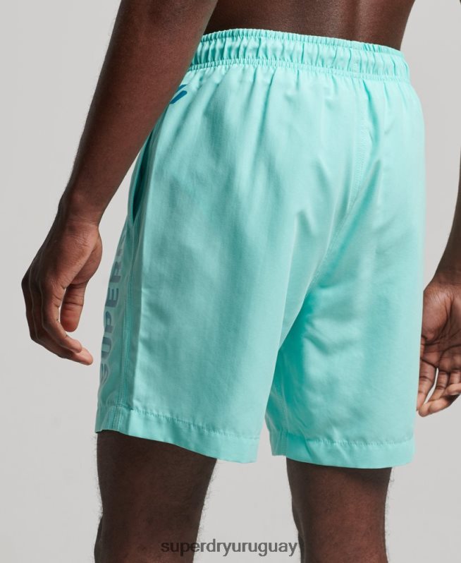 uy Superdry hombres shorts de baño reciclados core sport de 17 pulgadas turquesa DT2N8Z401 ropa