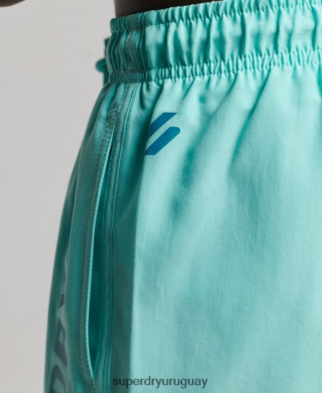 uy Superdry hombres shorts de baño reciclados core sport de 17 pulgadas turquesa DT2N8Z401 ropa