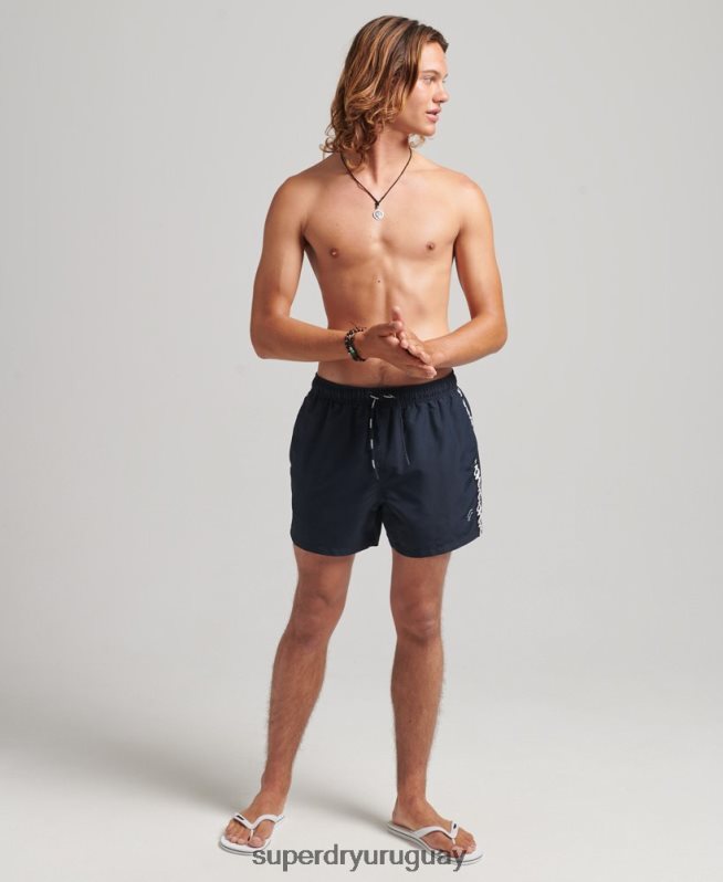 uy Superdry hombres shorts de baño reciclados de 15 pulgadas con cinta Armada DT2N8Z450 ropa