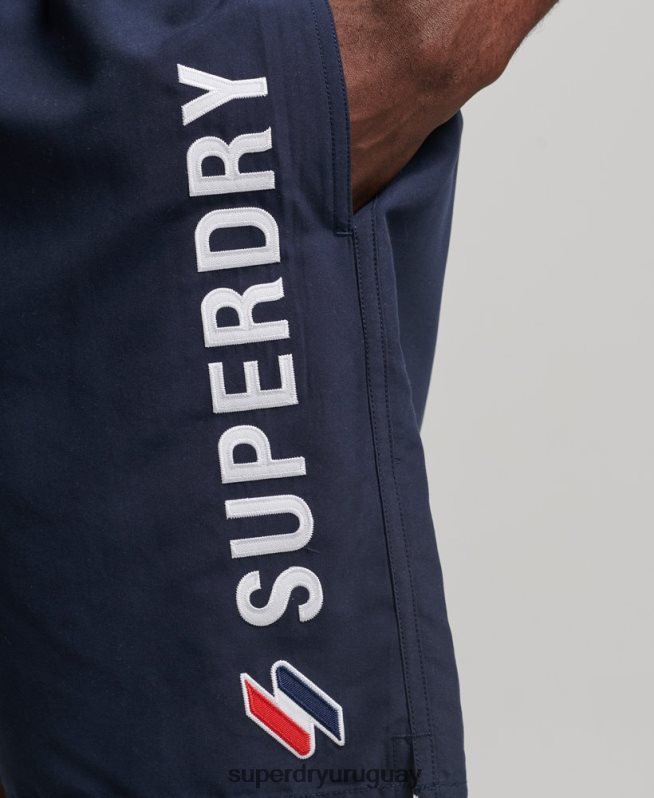 uy Superdry hombres shorts de baño reciclados de 19 pulgadas con apliques Armada DT2N8Z409 ropa