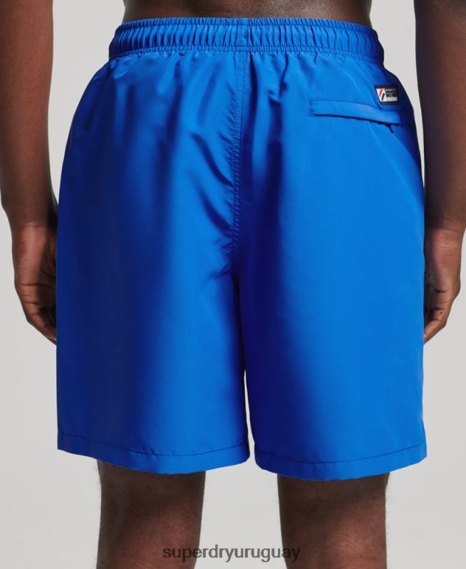 uy Superdry hombres shorts de baño reciclados de 19 pulgadas con apliques azul DT2N8Z433 ropa