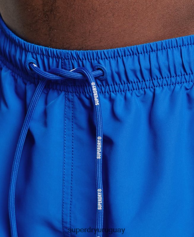 uy Superdry hombres shorts de baño reciclados de 19 pulgadas con apliques azul DT2N8Z433 ropa