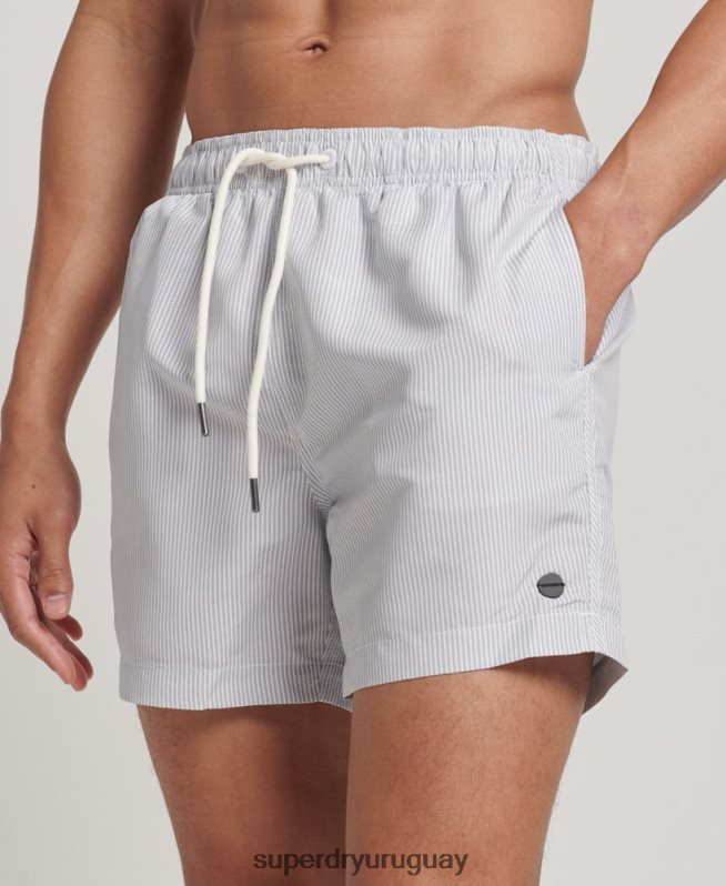 uy Superdry hombres shorts de baño reciclados gris DT2N8Z12 ropa