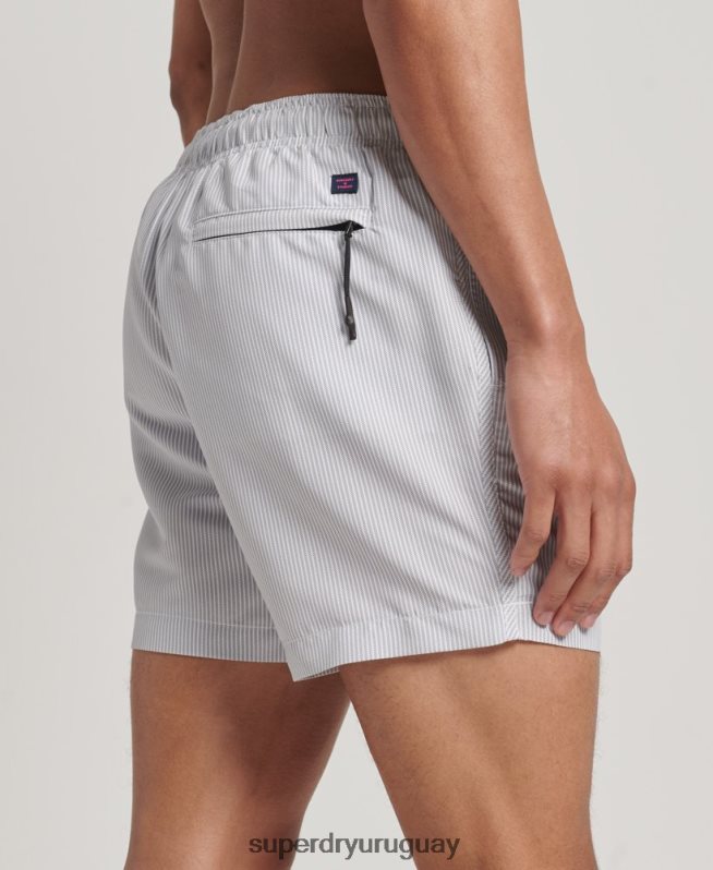 uy Superdry hombres shorts de baño reciclados gris DT2N8Z12 ropa