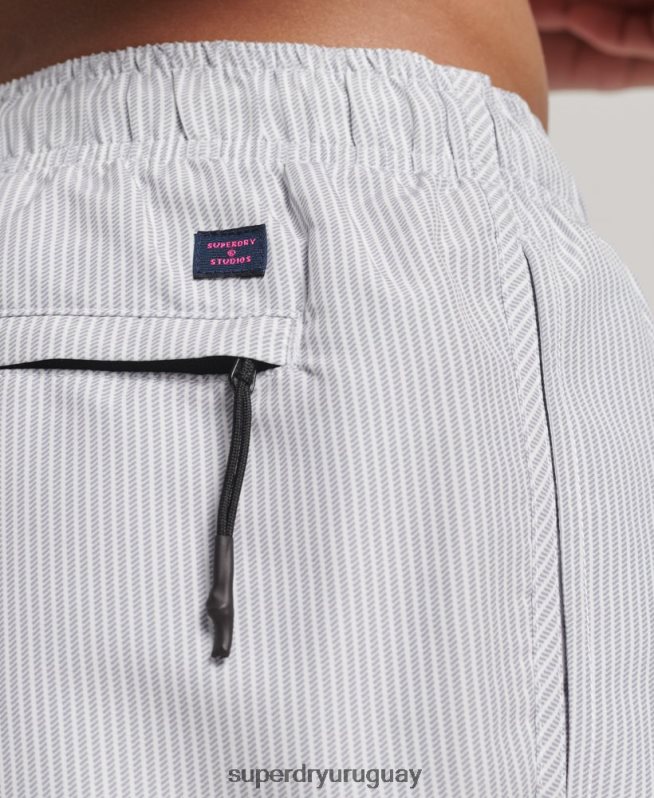 uy Superdry hombres shorts de baño reciclados gris DT2N8Z12 ropa