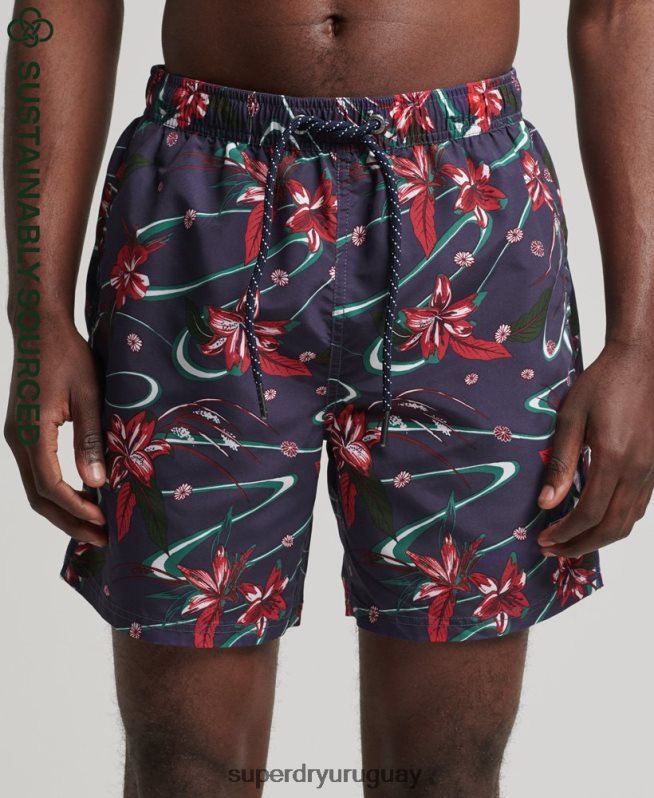 uy Superdry hombres shorts de baño reciclados hawaianos vintage Armada DT2N8Z410 ropa