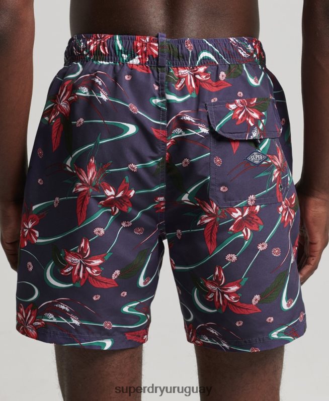 uy Superdry hombres shorts de baño reciclados hawaianos vintage Armada DT2N8Z410 ropa