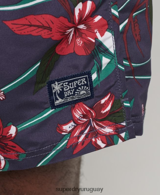 uy Superdry hombres shorts de baño reciclados hawaianos vintage Armada DT2N8Z410 ropa
