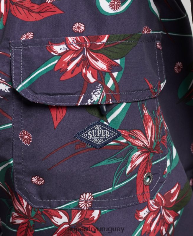 uy Superdry hombres shorts de baño reciclados hawaianos vintage Armada DT2N8Z410 ropa