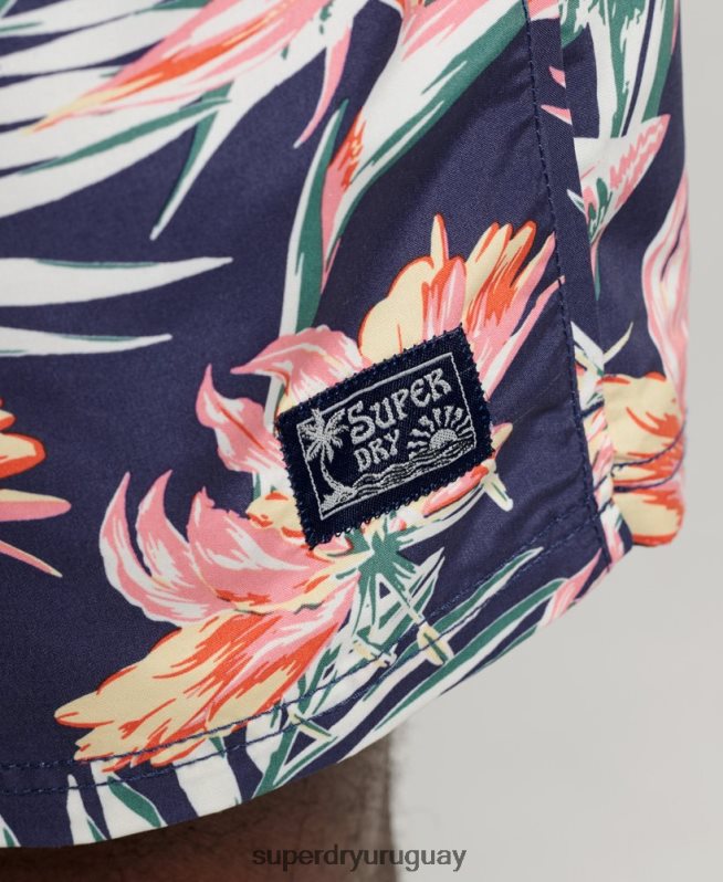 uy Superdry hombres shorts de baño reciclados hawaianos vintage Armada DT2N8Z411 ropa