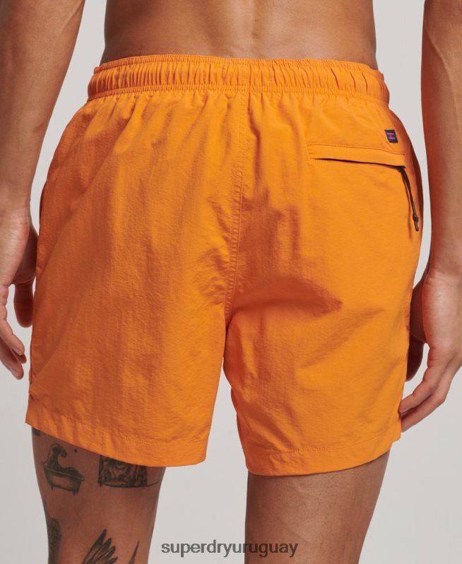 uy Superdry hombres shorts de baño reciclados naranja DT2N8Z102 ropa