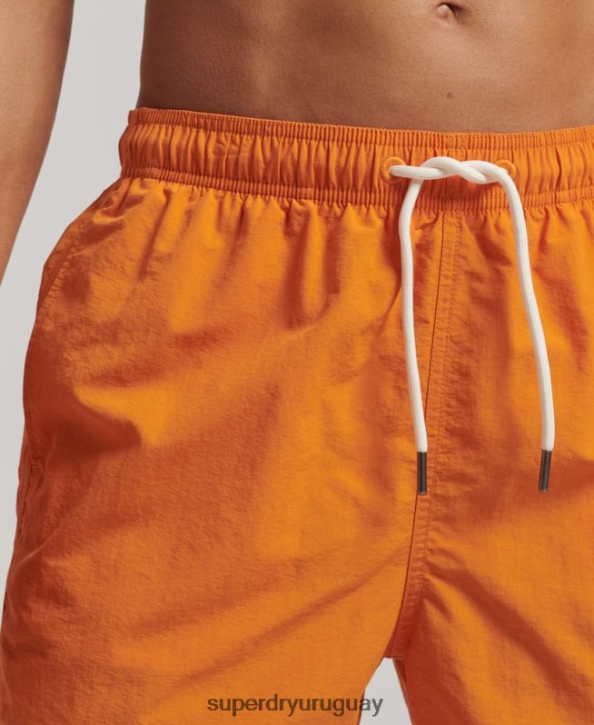 uy Superdry hombres shorts de baño reciclados naranja DT2N8Z102 ropa
