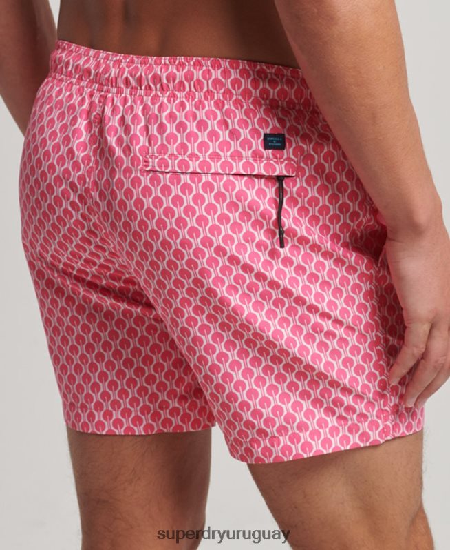 uy Superdry hombres shorts de baño reciclados rosa DT2N8Z388 ropa