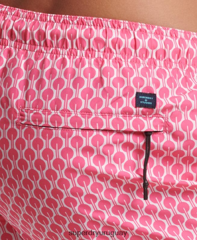 uy Superdry hombres shorts de baño reciclados rosa DT2N8Z388 ropa