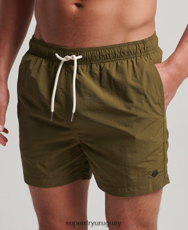 uy Superdry hombres shorts de baño reciclados verde DT2N8Z112 ropa