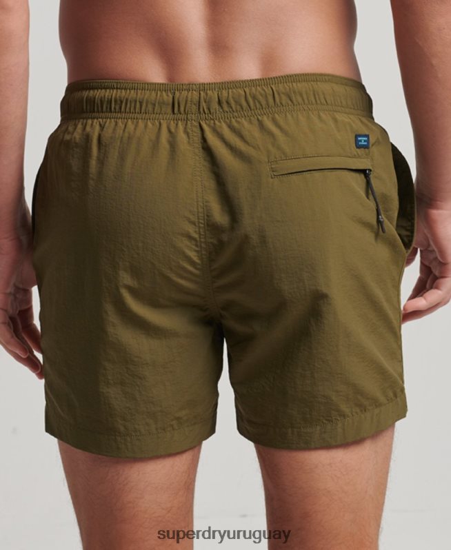 uy Superdry hombres shorts de baño reciclados verde DT2N8Z112 ropa