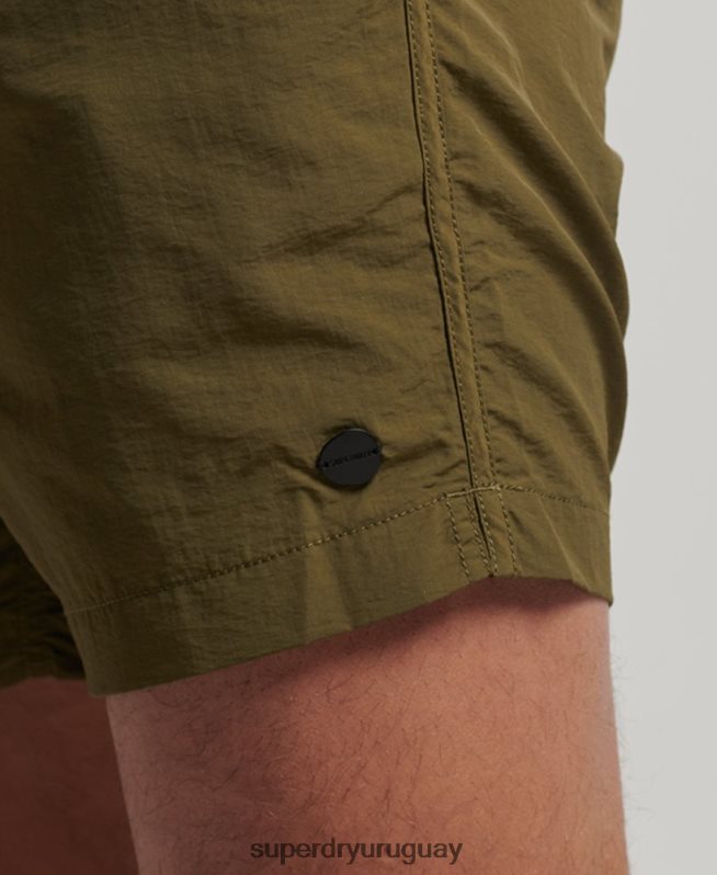 uy Superdry hombres shorts de baño reciclados verde DT2N8Z112 ropa