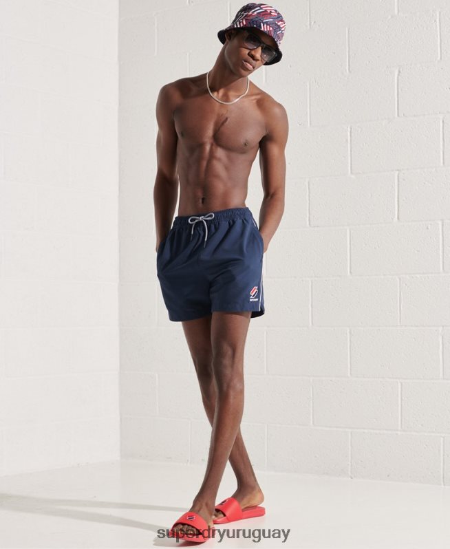 uy Superdry hombres shorts de baño serie tri Armada DT2N8Z439 ropa