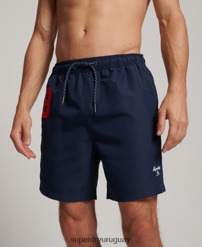 uy Superdry hombres shorts de playa de polo reciclado Armada DT2N8Z389 ropa