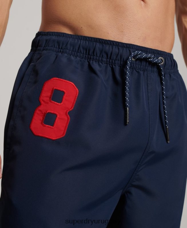 uy Superdry hombres shorts de playa de polo reciclado Armada DT2N8Z389 ropa