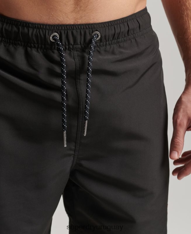 uy Superdry hombres shorts de playa de polo reciclado gris oscuro DT2N8Z397 ropa