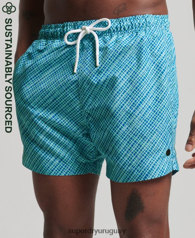 uy Superdry hombres shorts de playa reciclados studios azul claro DT2N8Z443 ropa