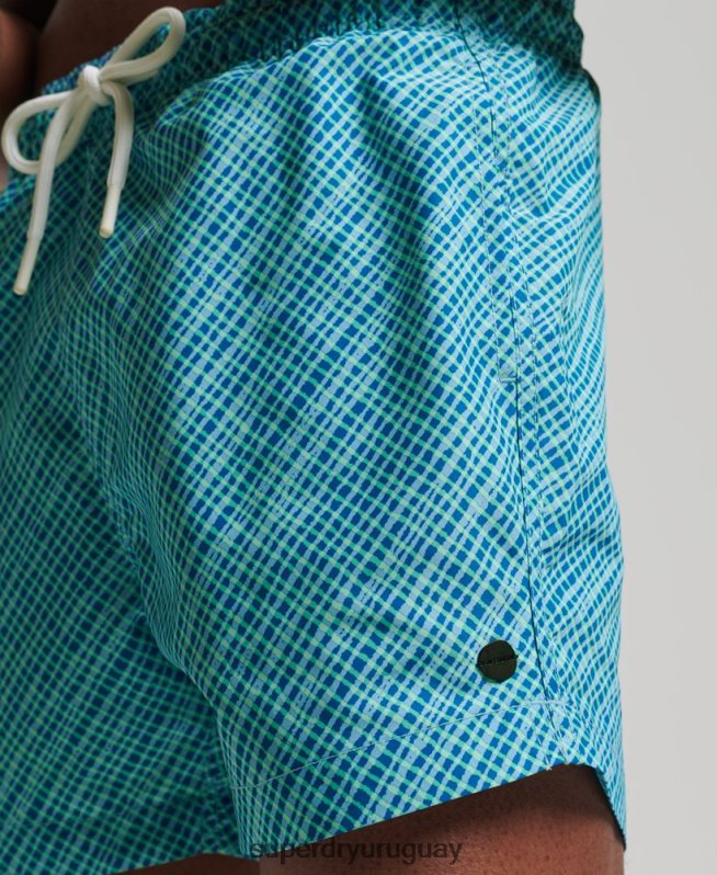 uy Superdry hombres shorts de playa reciclados studios azul claro DT2N8Z443 ropa