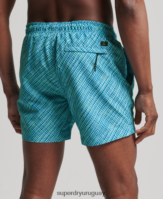 uy Superdry hombres shorts de playa reciclados studios azul claro DT2N8Z443 ropa