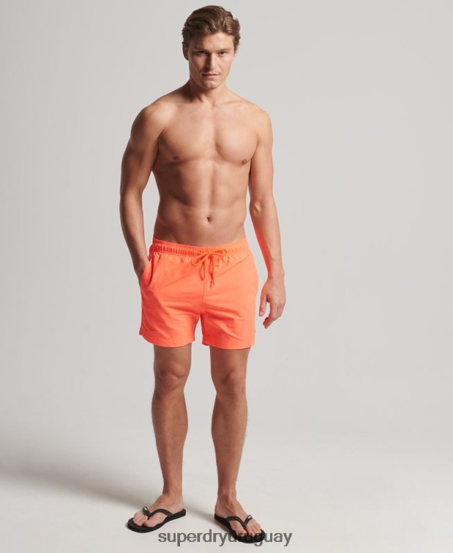 uy Superdry hombres shorts de playa reciclados studios coral DT2N8Z436 ropa