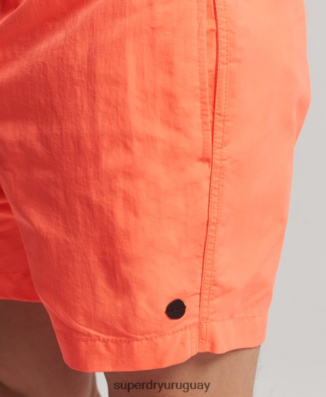 uy Superdry hombres shorts de playa reciclados studios coral DT2N8Z436 ropa