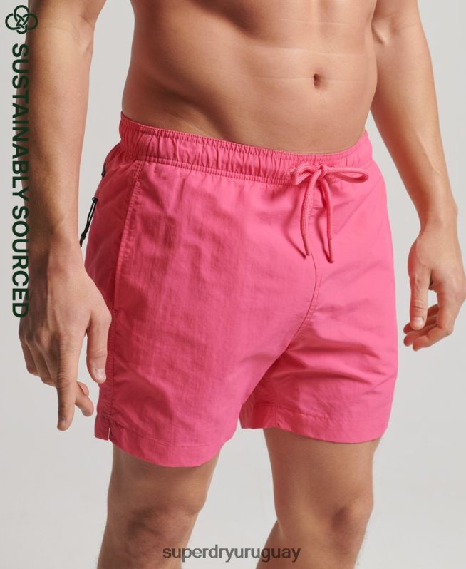 uy Superdry hombres shorts de playa reciclados studios rosa DT2N8Z415 ropa