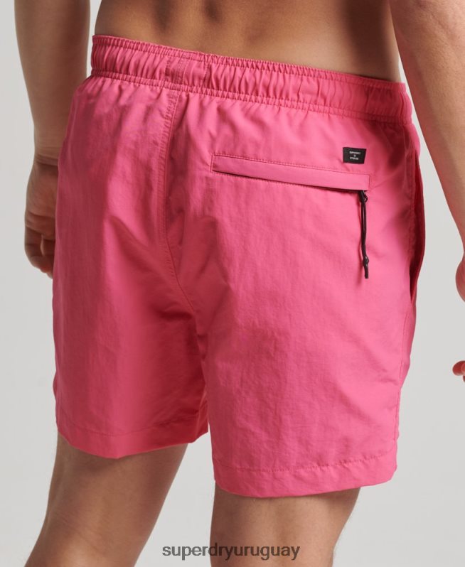 uy Superdry hombres shorts de playa reciclados studios rosa DT2N8Z415 ropa