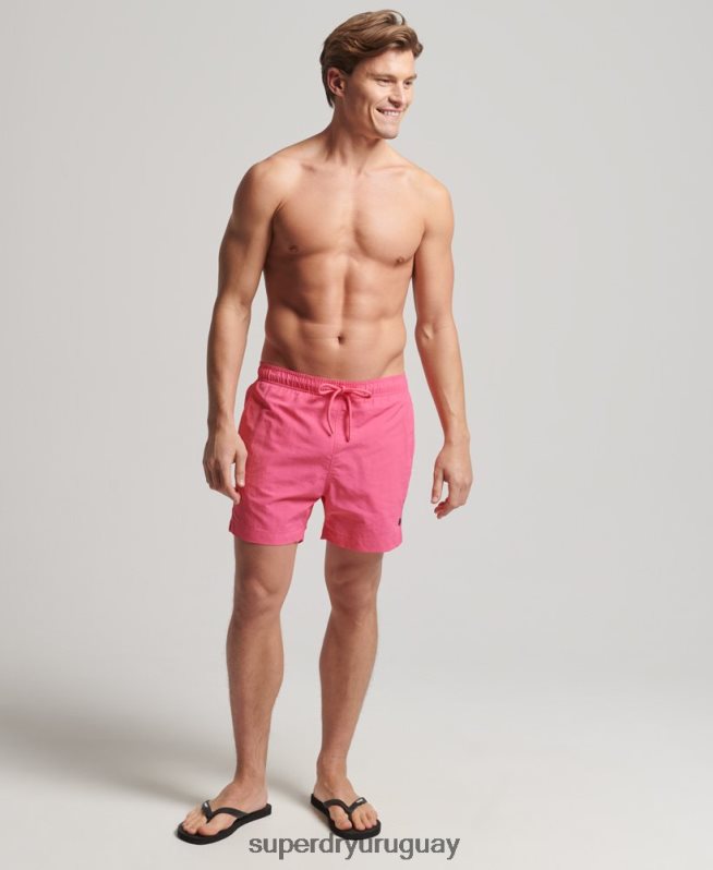 uy Superdry hombres shorts de playa reciclados studios rosa DT2N8Z415 ropa