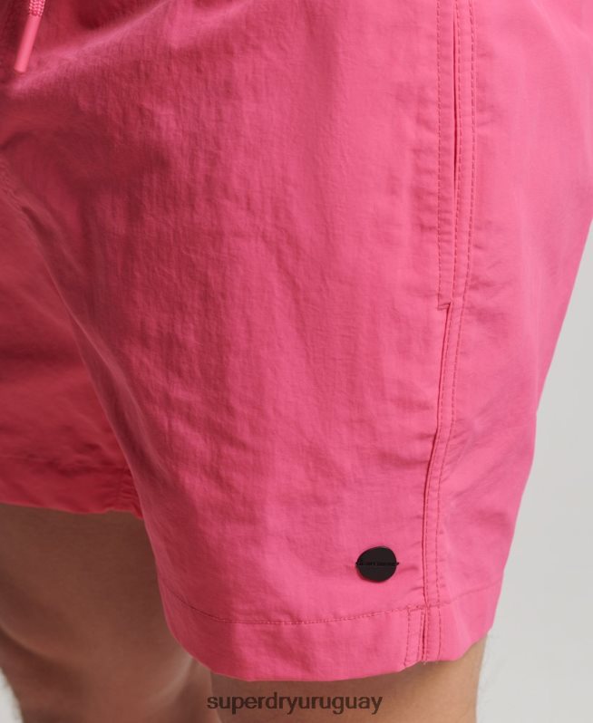 uy Superdry hombres shorts de playa reciclados studios rosa DT2N8Z415 ropa