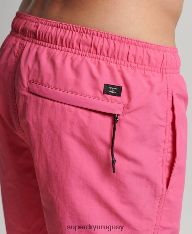 uy Superdry hombres shorts de playa reciclados studios rosa DT2N8Z415 ropa