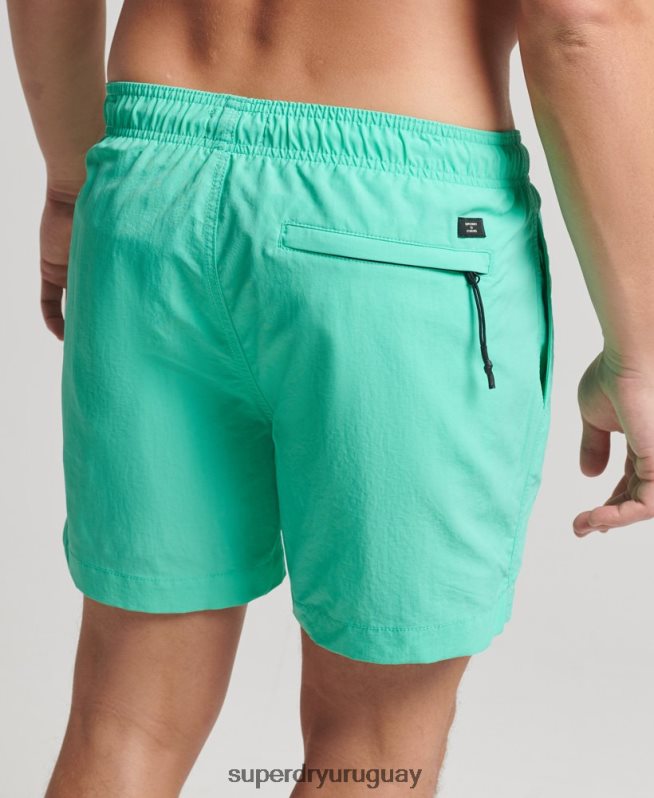 uy Superdry hombres shorts de playa reciclados studios verde DT2N8Z417 ropa
