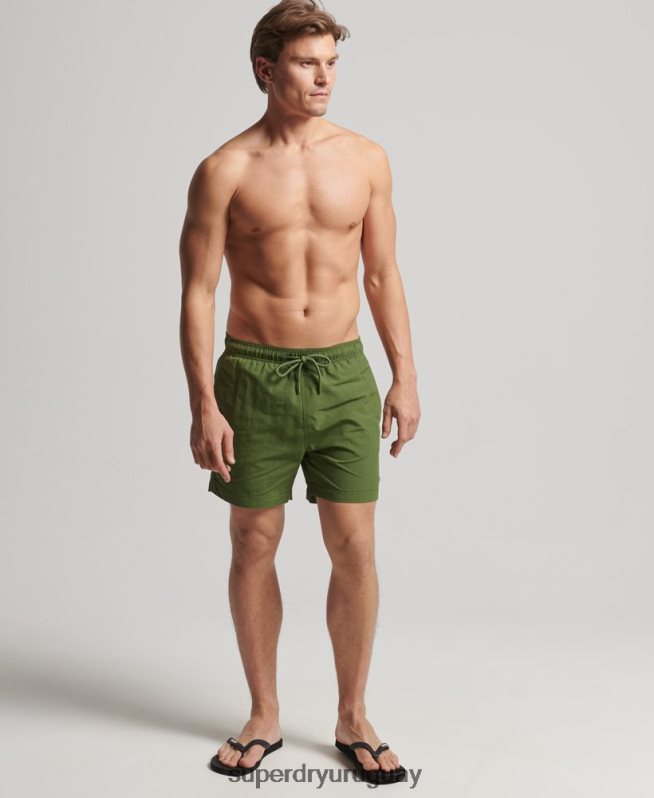 uy Superdry hombres shorts de playa reciclados studios verde DT2N8Z442 ropa