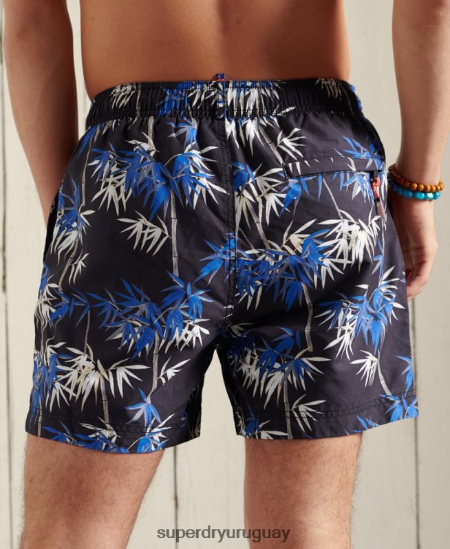 uy Superdry hombres shorts de playa super 5s de voley playa azul claro DT2N8Z446 ropa