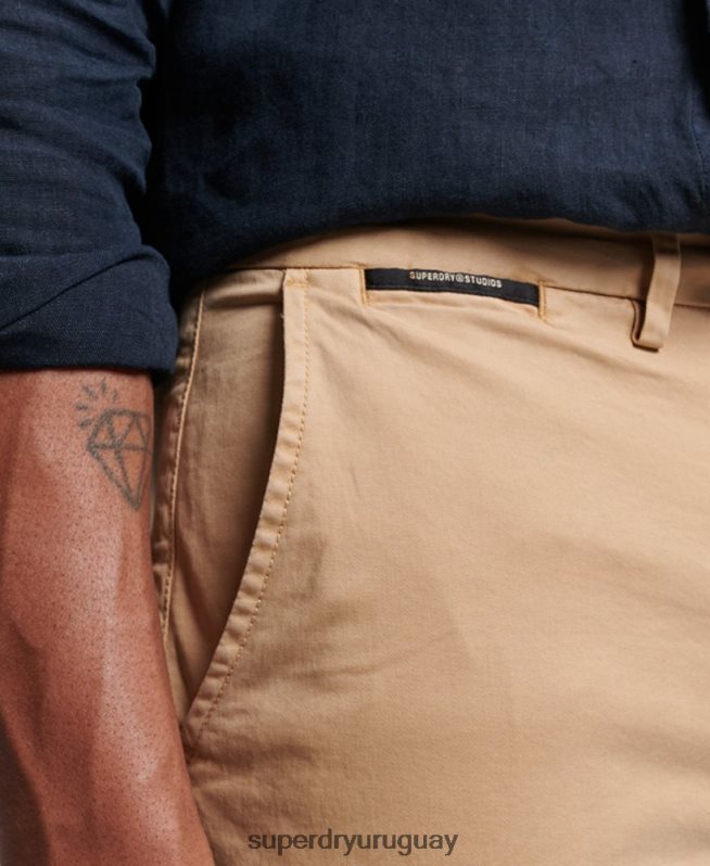 uy Superdry hombres bermudas chinas core beige DT2N8Z245 ropa