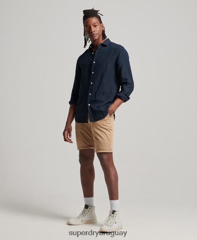 uy Superdry hombres bermudas chinas core beige DT2N8Z245 ropa