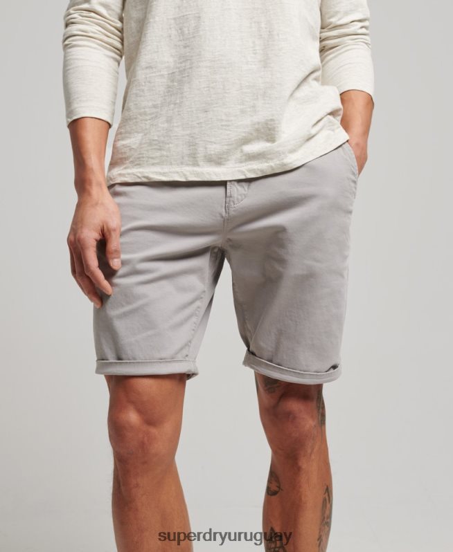 uy Superdry hombres bermudas chinas core gris claro DT2N8Z253 ropa