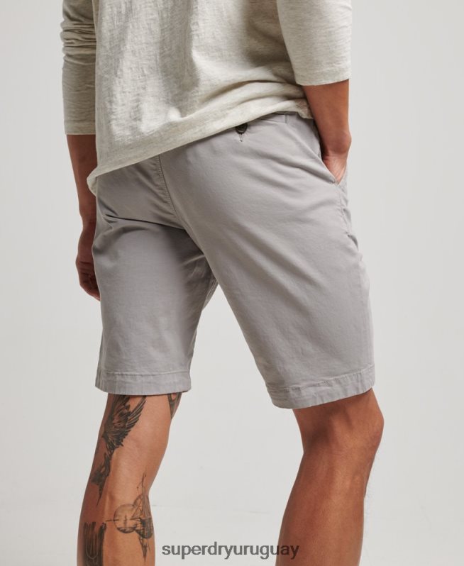 uy Superdry hombres bermudas chinas core gris claro DT2N8Z253 ropa