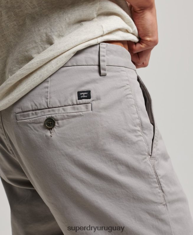 uy Superdry hombres bermudas chinas core gris claro DT2N8Z253 ropa